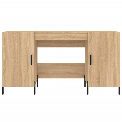 vidaXL Biurko, dąb sonoma, 140x50x75 cm, materiał drewnopochodny wariant 9