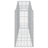 Kosze gabionowe, 11 szt, 200x30x60/80 cm, galwanizowane żelazo