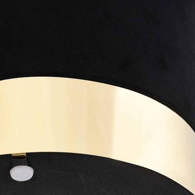 Stołek, czarno-złoty, aksamit 28 x 36 cm