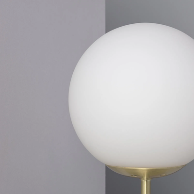 Lampa Stołowa Złota Kula Mleczna Abruzzo Simona E14
