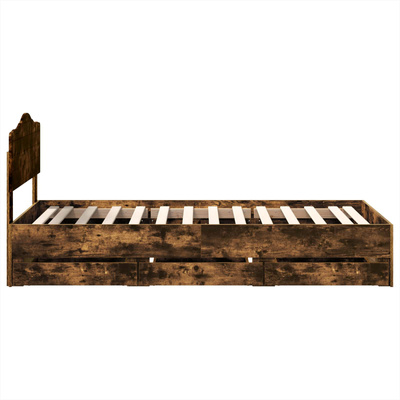 Ramka łóżka Dąb wędzony 100 x 200 cm Drewno inżynieryjne