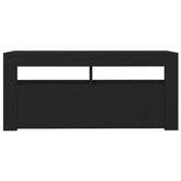 vidaXL Szafka pod TV z oświetleniem LED, czarna, 90x35x40 cm