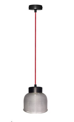 Lampa wisząca 15cm bezbarwna/czerwony kabel Liverpool Ledea 50101287