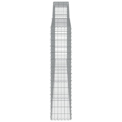 Kosze gabionowe, 2 szt, 400x30x140/160 cm, galwanizowane żelazo