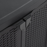 Szafka ogrodowa, czarna, 65x45x88 cm, rattan PP