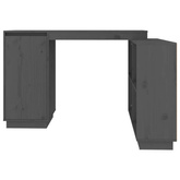 vidaXL Biurko, szare, 110x50x75 cm, lite drewno sosnowe