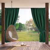 Zasłona Garden ciemnozielona 155x200