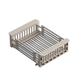 Koszyk regulowany stal szczotkowana / uchwyty beżowe