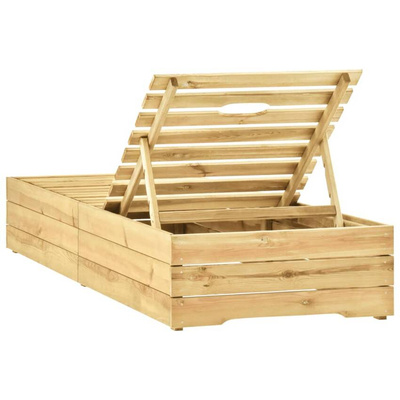 vidaXL Leżak, impregnowane na zielono drewno sosnowe