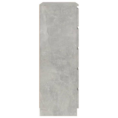 vidaXL Komoda, szarość betonu, 60x36x103 cm, materiał drewnopochodny