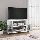 vidaXL Szafka pod TV, biała, 80x40x45 cm, materiał drewnopochodny