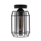 Jonera lampa sufitowa czarny 1X40 E27 klosz dymiony 31-08404