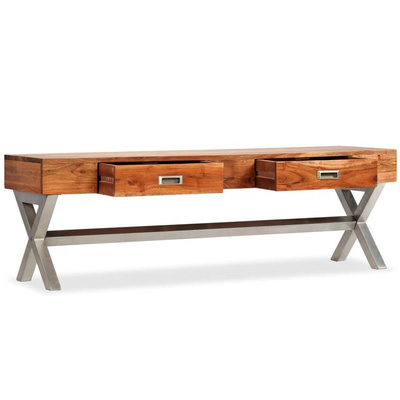 vidaXL Szafka pod TV, drewno akacjowe stylizowane na sheesham, 140 cm