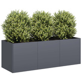 Doniczka Antracyt 120x40x40 cm Stal walcowana na zimno