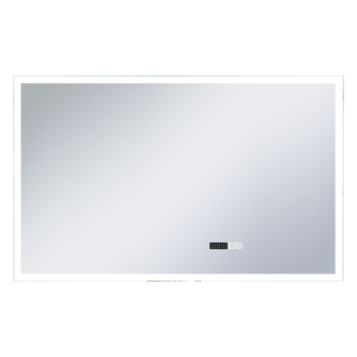 vidaXL Lustro łazienkowe z LED, czujnikiem dotyku i zegarem, 100x60 cm