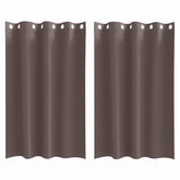 Firany blackout z kółkami 2 pcs Ciemny brąz 175 x 140 cm