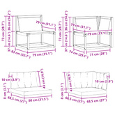 7 szt. Modułowa sofa na zewnątrz Lite Drewno Akacji Naturalny