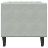 Fotel Chesterfield, jasnoszary, tapicerowany aksamitem