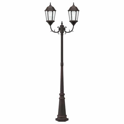 Lampa ogrodowa kolor bronzu 68 x 20 x 235 cm Aluminium i szkło