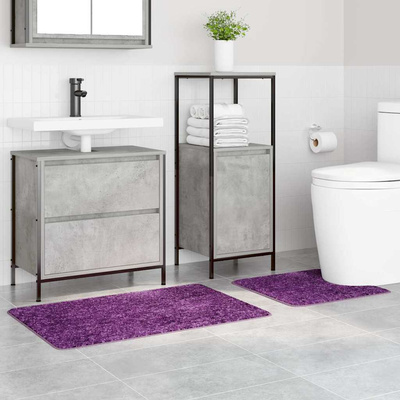 Zestaw mat łazienkowych antypoślizgowych 2 pcs Fioletowy PP