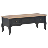 vidaXL Szafka pod TV, czarna, 100 x 35 x 35 cm, drewniana