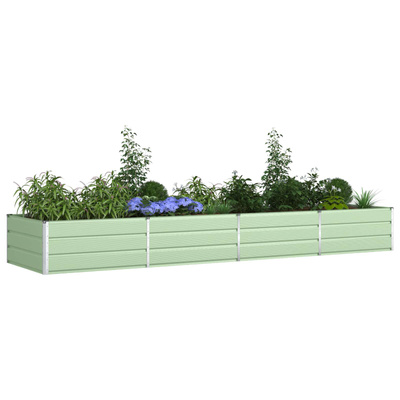 Donica Pastelowa Zieleń 385 x 100 x 45 cm Stal Galwanizowana