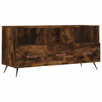 vidaXL Szafka pod TV, przydymiony dąb, 102x36x50 cm