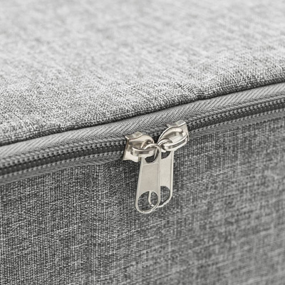 Pojemnik, tkanina, 70x40x18 cm, szary