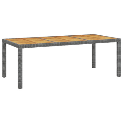 7-cz. zestaw mebli ogrodowych z poduszkami, rattan PE, szary