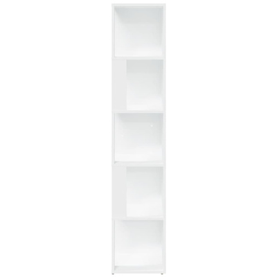 Szafka narożna, biała, 33x33x164,5 cm, materiał drewnopochodny