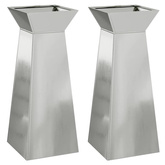 Donica słupowa 2 pcs Srebrny 40 x 40 x 100 cm
