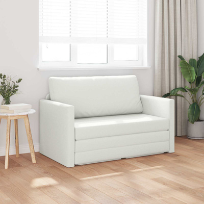 Sofa Bed Biały 124 x 71 x 78 cm Sztuczna skóra
