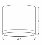 Lampa sufitowa tuba LED natynkowa złoto‑czarna zintegrowany LED 9W