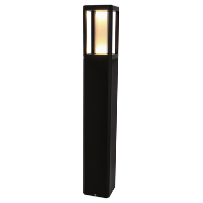 Lampa ogrodowa stojąca LED CROCUS – czarny słupek 2x6W IP65 - nowoczesne oświetlenie ścieżki ogrodowej