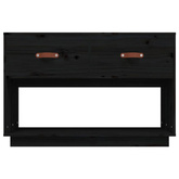 vidaXL Szafka pod TV, czarna, 90x40x60 cm, lite drewno sosnowe
