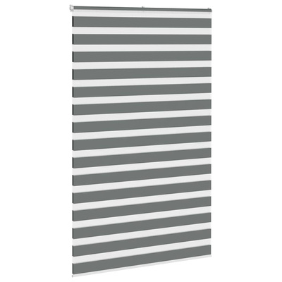 Roleta zebra, ciemnoszara, szerokość tkaniny 45,9 cm, poliester