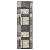 Chodnik dywanowy LESAKA brązowy 80 x 200 cm Aksamit diamentowy