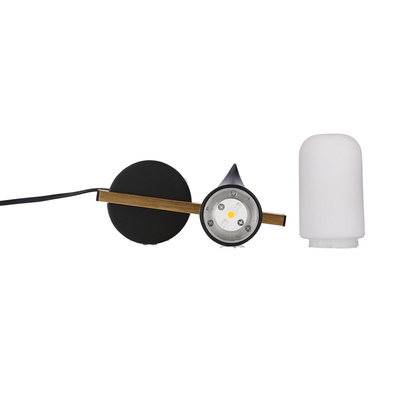 Lampka nocna Sakai Ledea czarna metalowa LED nowoczesna