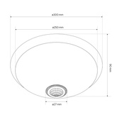 Plafon z czujnikiem ruchu i zmierzchu APLIS White SENSOR, 2xE27, 30cm, IP20, biały, okrągły EDO777583 EDO Solutions