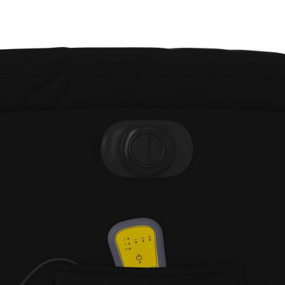 vidaXL Rozkładany fotel masujący, elektryczny, czarny, sztuczna skóra