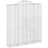 Kosze gabionowe, 8 szt, 200x50x220/240 cm, galwanizowane żelazo