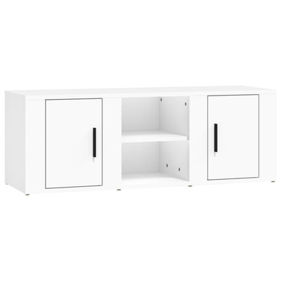 vidaXL Szafka pod TV, biała, 100x31,5x35 cm, materiał drewnopochodny