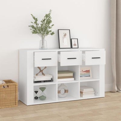 vidaXL Komoda, biała, 100x30x59,5 cm, materiał drewnopochodny