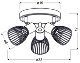 Lampa Candellux 98-61546 plafon E14 czarny chrom