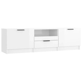 vidaXL Szafka pod TV, wysoki połysk, biała, 140x35x40 cm