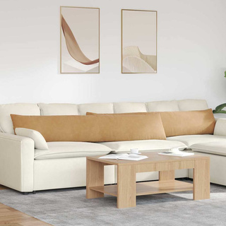 Poduszki na sofę 2 pcs Brązowy 200 x 40 cm Tkanina sztruksowa