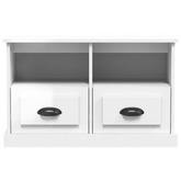 vidaXL Szafka pod TV, biała z połyskiem, 80x35x50 cm