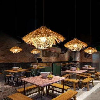 Lampa sufitowa wisząca z bambusa bali natural