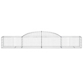 Kosze gabionowe, 2 szt, 300x50x40/60 cm, galwanizowane żelazo