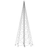 vidaXL Choinka z metalowym słupkiem, 1400 niebieskich diod LED, 5 m